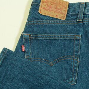 Vintage 80s Levis 502 Tapered Jeans Womens 31 Blue Denim High Waist MI USA